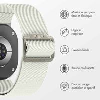imoshion Bracelet en nylon élastique Samsung Galaxy Watch 8 (40/44mm) / Classic (46mm) - Beige