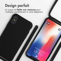 imoshion Coque en silicone avec cordon Apple iPhone X / Xs - Noir