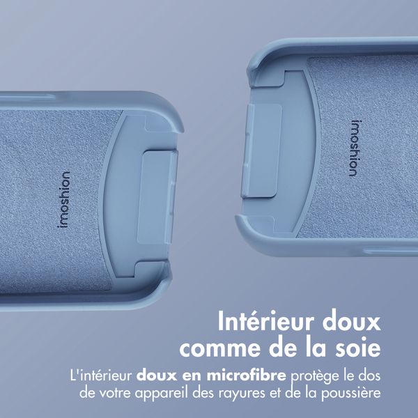 imoshion Coque arrière Color avec cordon amovible et MagSafe Apple iPhone 16 Pro - Ash Blue