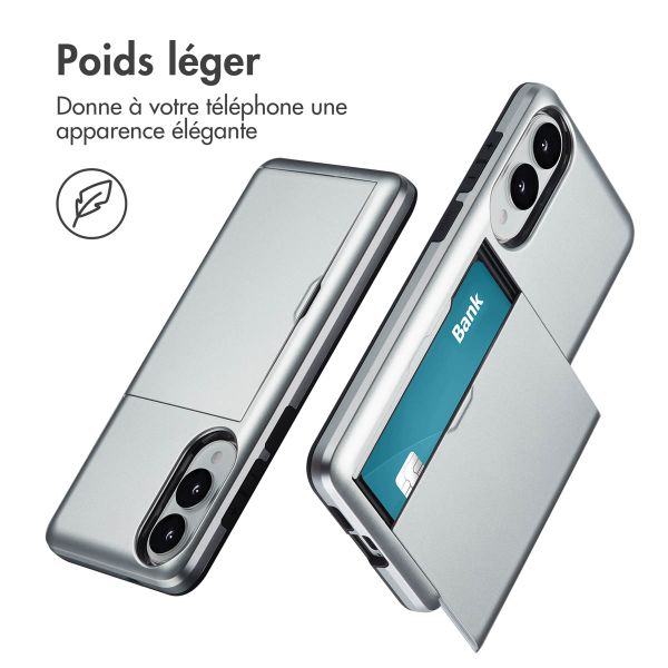 imoshion Coque arrière avec porte-cartes Samsung Galaxy S25 Edge - Gris