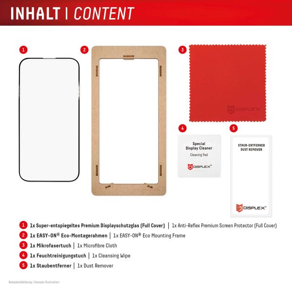 Displex Protecteurs d'écran Premium Glass Full Cover Anti-Reflex Apple iPhone 17 Pro Max