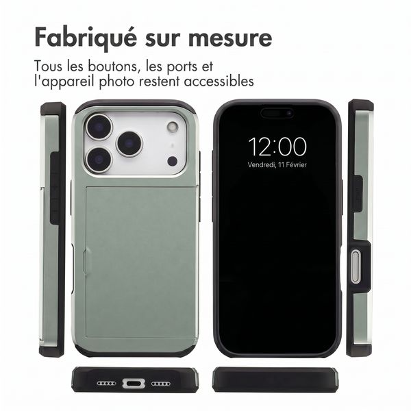 imoshion Coque arrière avec porte-cartes Apple iPhone 18 Pro / 17 Pro - Vert