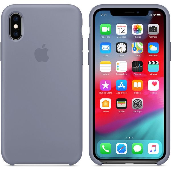 Apple Coque en silicone Apple iPhone X / Xs - Lavender Gray