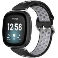 imoshion Bracelet sport silicone Fitbit Versa 4 / 3 / Sense (2) - Black / Grey