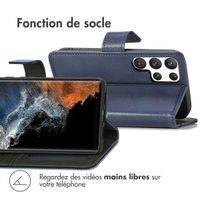 imoshion Étui de télephone portefeuille de luxe Samsung Galaxy S23 Ultra - Bleu foncé