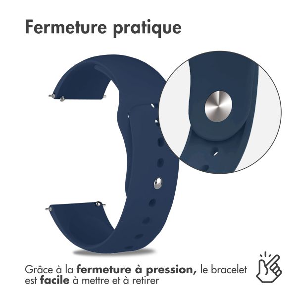 imoshion Bracelet sport en silicone  - Connexion universelle 18 mm - Bleu foncé