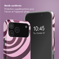 Selencia Coque arrière Vivid avec MagSafe Apple iPhone 17 Pro Max - Wavy Swirl Pink Plum