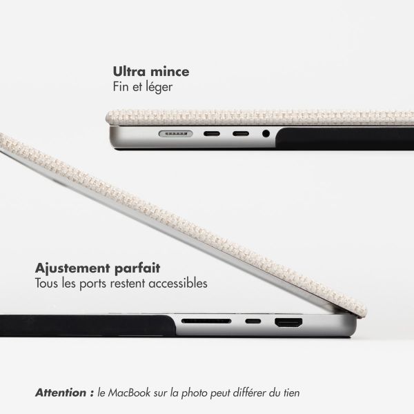 Selencia Coque tissée Apple MacBook Air 13 pouces (2018-2020) - Beige