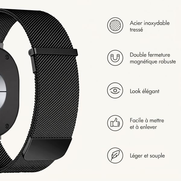 imoshion Bracelet magnétique milanais Samsung Galaxy Watch Ultra 2 (2026) / Ultra (2024/2025) - Noir