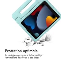 imoshion Coque kidsproof avec poignée Apple iPad 9 (2021) 10.2 pouces / iPad 8 (2020) 10.2 pouces / iPad 7 (2019) 10.2 pouces - Soft Blue