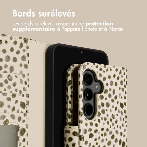 imoshion Étui de télephone portefeuille Design Samsung Galaxy S24 - Black And White Dots