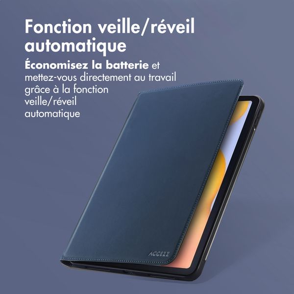 Accezz Coque tablette Classic Samsung Galaxy Tab S6 Lite (2020/2022/2024)  - Bleu foncé