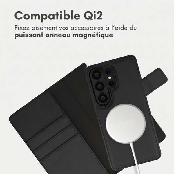 imoshion Étui portefeuille luxe 2-en-1 amovible Samsung Galaxy S26 Ultra - Noir