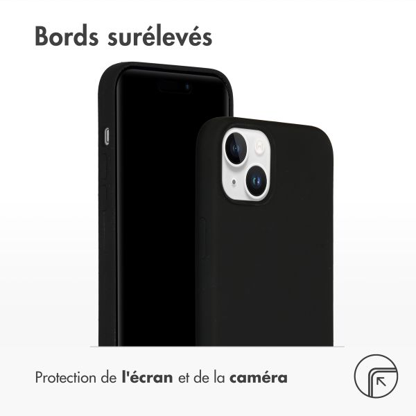 Accezz Coque Liquid Silicone avec MagSafe Apple iPhone 15 Plus - Noir