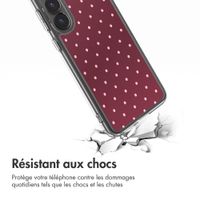 imoshion Coque Design Samsung Galaxy S24 - Polka Dot Bordeaux