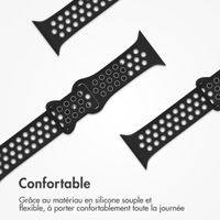 imoshion Bracelet Sport⁺ en silicone Apple Watch | 38/40/41/42 mm - Taille M/L - Black / Grey