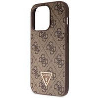 Guess Coque 4G Logo Triangle Strass Apple iPhone 15 Pro - Marron