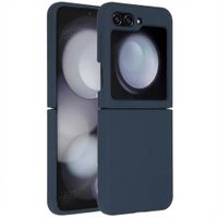 Accezz Coque Liquid Silicone Samsung Galaxy Z Flip 5 - Bleu foncé