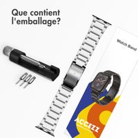 Accezz Bracelet en acier Titane mat Apple Watch | 44/45/46/49 mm - Argent