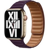 Apple Bracelet Leather Link Apple Watch | 44/45/46/49 mm - Taille M/L - Dark Cherry