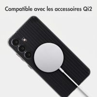Accezz Coque arrière Lite avec MagSafe | Fluted | Samsung Galaxy S24 - Noir