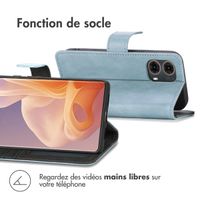 imoshion Étui de télephone portefeuille de luxe Motorola Moto G85 - Bleu clair