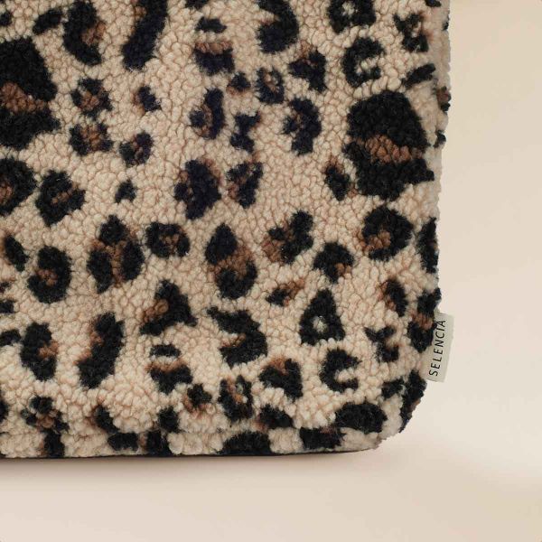 Selencia Sac Fourre-tout Zaya - Teddy Sac Ordinateur 16 pouces - Léopard