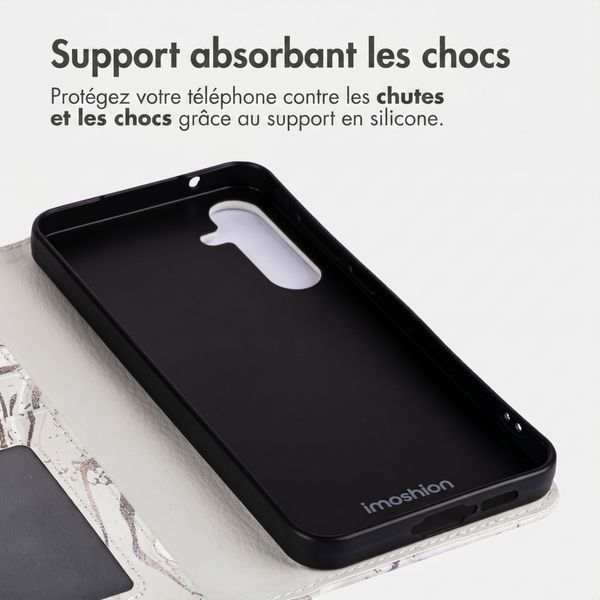 imoshion Étui de télephone portefeuille Design Samsung Galaxy A55 - Sandy Marble