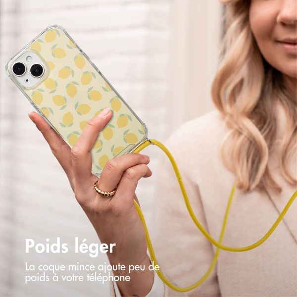 imoshion Coque Design avec cordon Apple iPhone 15 - Citrus Dream