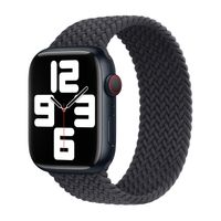 Apple Bracelet Solo tressé Apple Watch | 44/45/46/49 mm - Taille 7 - Midnight