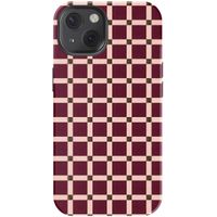 Selencia Coque arrière Vivid avec MagSafe Apple iPhone 13 - Check This Burgundy