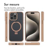 Accezz Coque Ring Stand avec MagSafe Apple iPhone 15 Pro Max - Marron