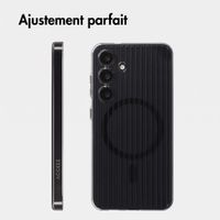 Accezz Coque arrière Lite avec MagSafe | Fluted | Samsung Galaxy S24 - Noir