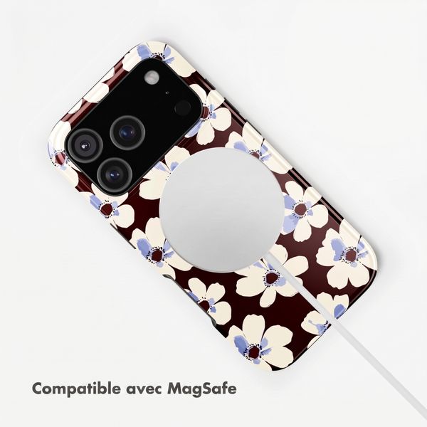 Selencia Coque arrière Vivid avec MagSafe Apple iPhone 18 Pro Max / 17 Pro Max - Choco Flower Pop