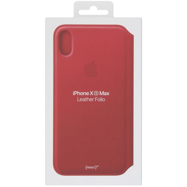 Apple Étui de télephone portefeuille Leather Folio Apple iPhone Xs Max - Red