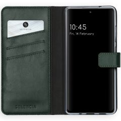 Selencia Étui portefeuille en cuir véritable Samsung Galaxy S20 FE - Vert