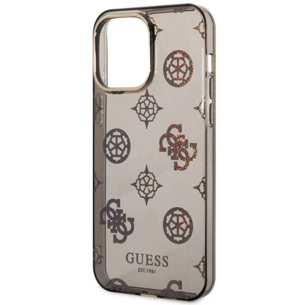 Guess Coque Peony Glitter Apple iPhone 14 Pro Max - Noir