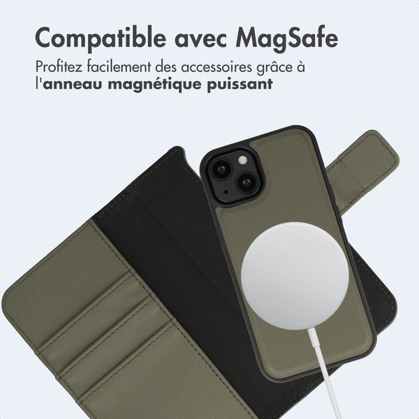 imoshion Étui portefeuille luxe 2-en-1 amovible Apple iPhone 13 - Vert