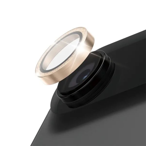 PanzerGlass Protection Caméra Hoops Optic Rings Apple iPhone Air - Or Pailleté
