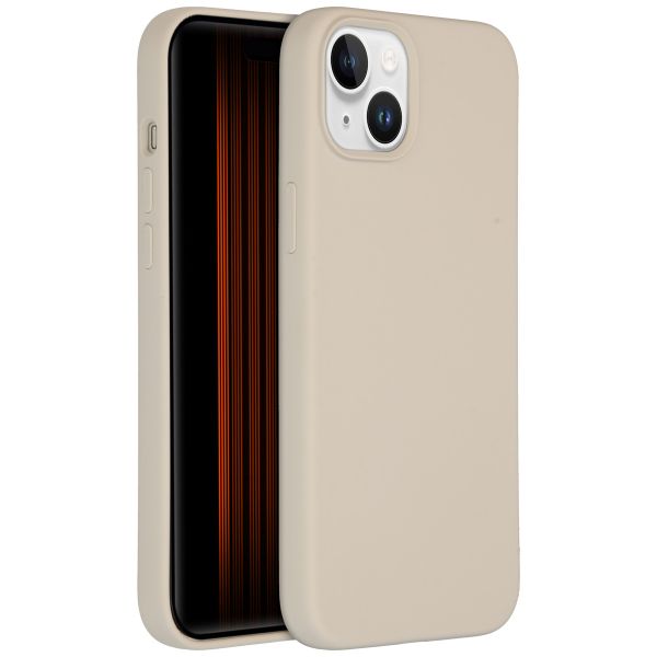 Accezz Coque Liquid Silicone Apple iPhone 15 Plus - Stone