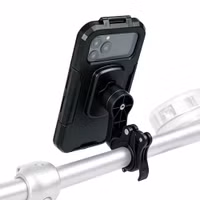 imoshion Support de téléphone premium pour vélo - Résistant aux éclaboussures - Rotation à 360° - Universel - Noir
