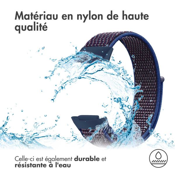 imoshion Bracelet en nylon Fitbit Charge 5 - Taille S - Bleu