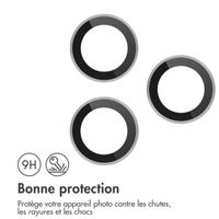 imoshion Lot de 2 protections d'objectif de caméra Apple iPhone 16 Pro / 16 Pro Max - Blanc / Titanium