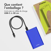 imoshion Ultra Series Aluminium Batterie externe 20.000 mAh - Charge rapide jusqu'à 33 watts - Cobalt Blue