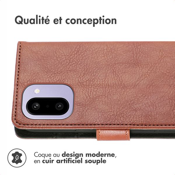 imoshion Étui de télephone portefeuille de luxe OnePlus 15R - Marron
