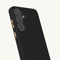 Selencia Coque arrière Rivièra avec MagSafe avec crochets amovibles Samsung Galaxy S25 FE - Velvet Black