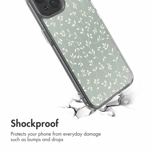 imoshion Coque Design Apple iPhone 15 - Smoke Green Flowers
