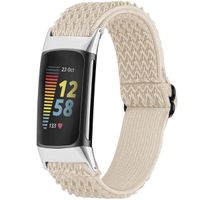 imoshion Bracelet en nylon élastique Fitbit Charge 5 - Beige