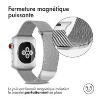 imoshion Bracelet magnétique milanais Apple Watch | 44/45/46/49 mm - Taille M - Argent