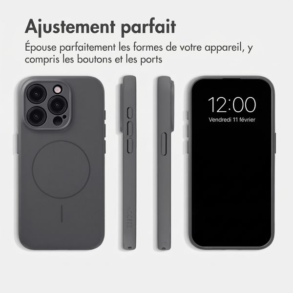 Accezz Coque Grip avec MagSafe Apple iPhone 15 Pro - Gris